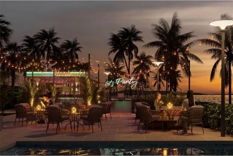 Quầy bar bên bờ biển